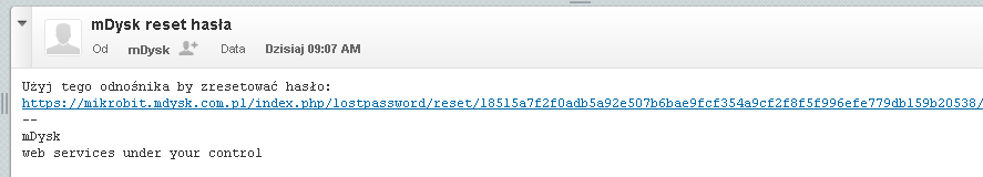 link reset haslo