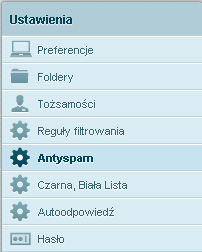 ustawienia antyspam